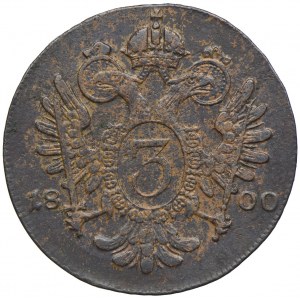 Austria, Franciszek II, 3 krajcary 1800, Kremnica