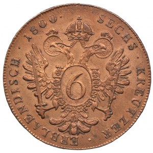 Austria, Franciszek II, 6 krajcarów 1800, Praga