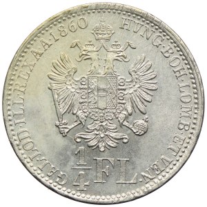 Austria, Franciszek Józef I, 1/4 florena 1860, Kremnica