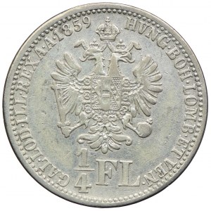 Austria, Franciszek Józef I, 1/4 florena 1859, Wenecja