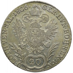 Austria, Franciszek II, 20 krajcarów 1806, Praga