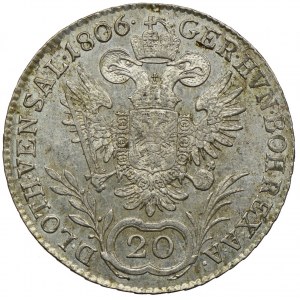 Austria, Franciszek II, 20 krajcarów 1806, Wiedeń