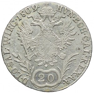 Austria, Franciszek II, 20 krajcarów 1809, Kremnica