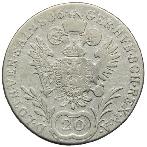 Austria, Franciszek II, 20 krajcarów 1806, Praga