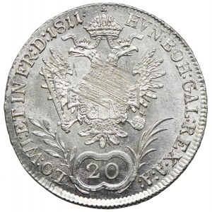 Austria, Franciszek II, 20 krajcarów 1811, Wiedeń