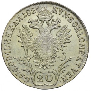 Austria, Franciszek II, 20 krajcarów 1824, Nagybanya