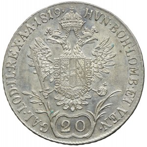 Austria, Franciszek II, 20 krajcarów 1819, Milano