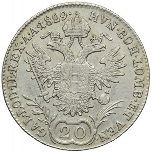 Austria, Franciszek II, 20 krajcarów 1829, Wiedeń