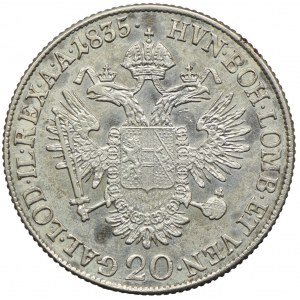 Austria, Franciszek II, 20 krajcarów 1835, Kremnica