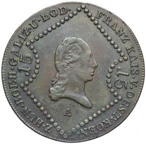 Austria, Franciszek II, 15 krajcarów 1807, Wiedeń