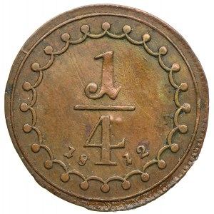 Austria, Franciszek II, 1/4 krajcara 1812, Wiedeń