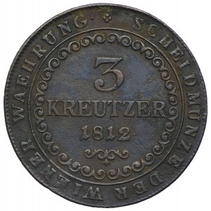 Austria, Franciszek II, 3 krajcary 1812, Kremnica