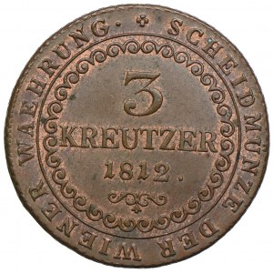 Austria, Franciszek II, 3 krajcary 1812, Kremnica