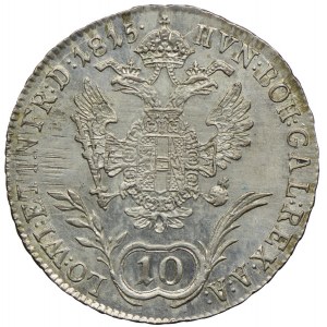 Austria, Franciszek II, 10 krajcarów 1815, Kremnica