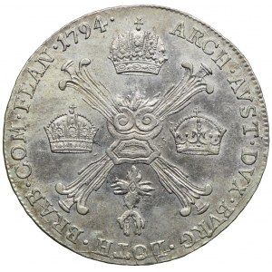 Niderlandy Austriackie, Franciszek II, 1/4 talara 1794, Wiedeń