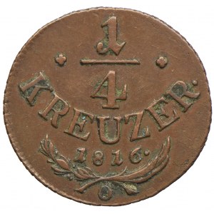 Austria, Franciszek II, 1/4 krajcara 1816, Oravita