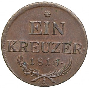 Austria, Franciszek II, 1 krajcar 1816, Wiedeń