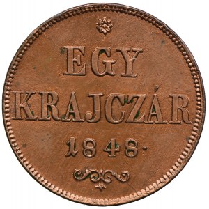 Węgry, 1 krajcar 1848, Nagybanya