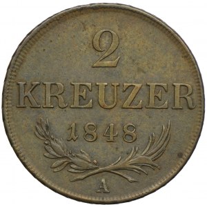 Austria, Franciszek Józef I, 2 krajcary 1848, Wiedeń