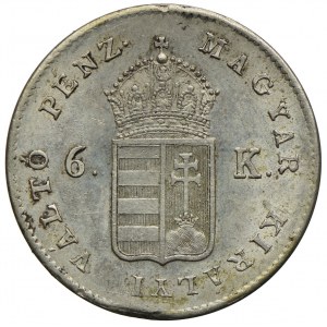 Węgry, 6 krajcarów 1849, Nagybanya