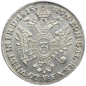 Austria, Franciszek II, 3 krajcary 1815, Wenecja