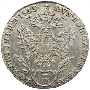 Austria, Franciszek II, 5 krajcarów 1815, Wiedeń