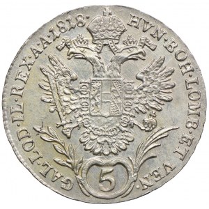Austria, Franciszek II, 5 krajcarów 1818, Kremnica