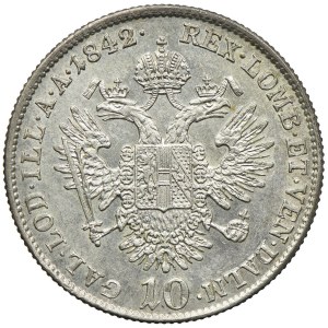 Austria, Ferdynand I, 10 krajcarów 1842, Wiedeń