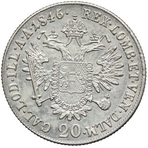 Austria, Ferdynand I, 20 krajcarów 1846, Karlsburg