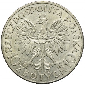 10 złotych 1932 bz, Londyn, Głowa Kobiety