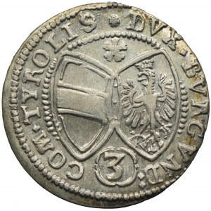 Austria, Ferdynand Karol, 3 krajcary 1640, Hall