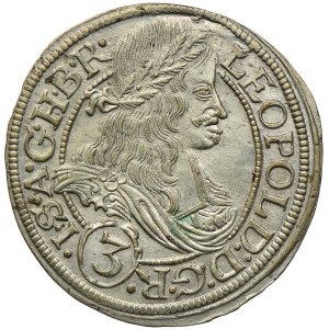 Śląsk pod panowaniem habsburskim, Leopold I, 3 krajcary 1666 SHS, Wrocław