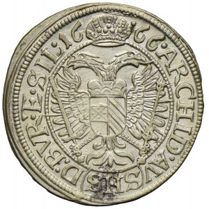 Śląsk pod panowaniem habsburskim, Leopold I, 3 krajcary 1666 SHS, Wrocław