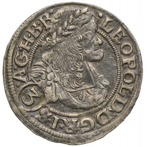 Śląsk pod panowaniem habsburskim, Leopold I, 3 krajcary 1669 SHS, Wrocław