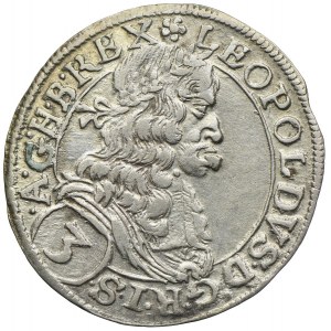 Austria, Leopold I, 3 krajcary 1668, Wiedeń