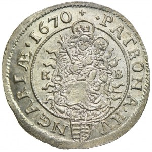 Węgry, Leopold I, 6 krajcarów 1670, Kremnica