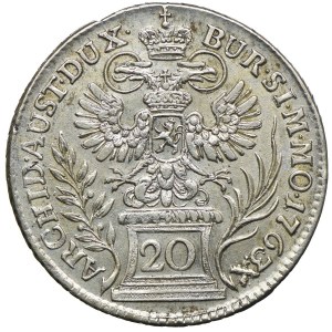 Austria, Maria Teresa, 20 krajcarów 1763, Praga