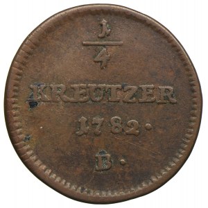 Austria, Józef II, 1/4 krajcara 1782 B, Kremnica