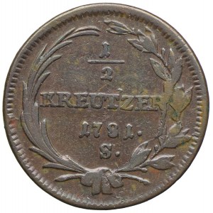 Austria, Józef II, 1 krajcar 1781 S, Smolnik