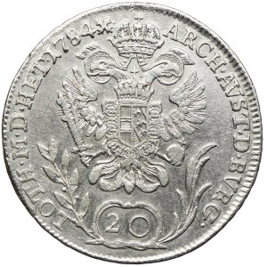 Austria, Józef II, 20 krajcarów 1784, Kremnica