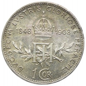 Austria, Franciszek Józef I, 1 korona 1908, 60-lecie panowania
