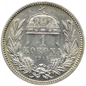 Węgry, Franciszek Józef I, 1 korona 1915, Kremnica
