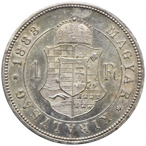 Węgry, Franciszek Józef I, 1 forint 1883, Kremnica