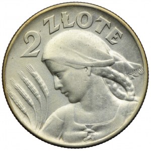 2 złote 1925 Filadelfia, bez kropki po dacie, Kobieta i kłosy