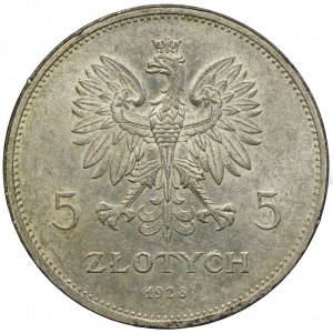 5 złotych 1928, Bruksela, Nike