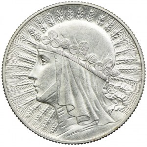 5 złotych 1932 bz, Londyn, Głowa Kobiety