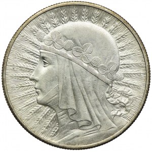 10 złotych 1932 bz, Londyn, Głowa Kobieta