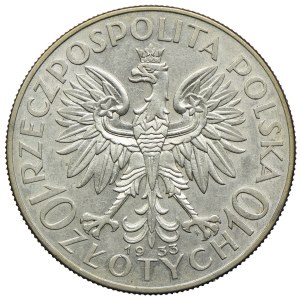 10 złotych 1933, Głowa Kobieta