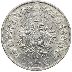 Austria, Franciszek Józef I, 5 koron 1907, Wiedeń