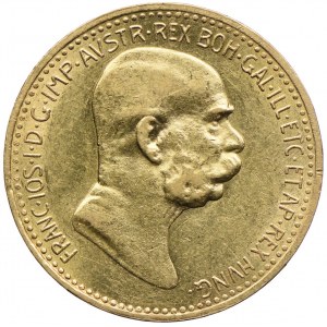 Austria, Franciszek Józef I, 10 koron 1908, 60-lecie panowania, Wiedeń